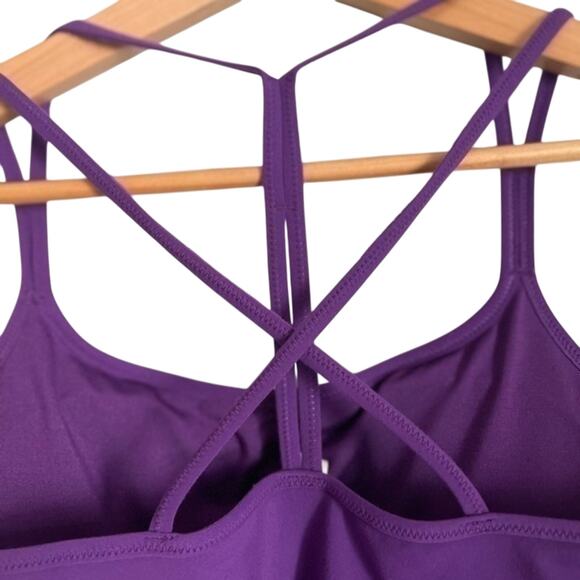 Lucy Tank Women’s Medium Purple and Pink Built in Sports Bra Lightweight - Picture 4 of 6